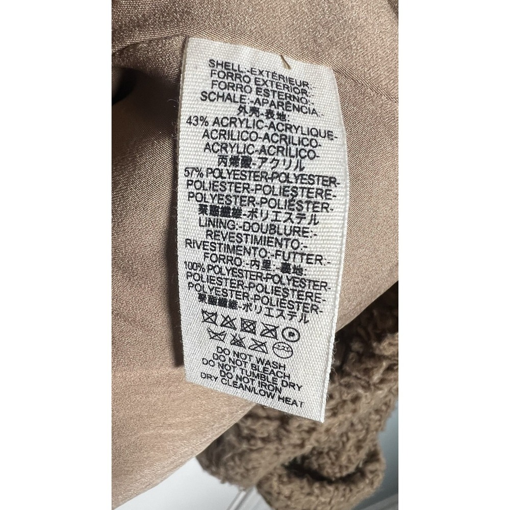 Free People So Soft Cozy Teddy Bear Size XS Beige Fuzzy Button Up Peacoar Jacket - Picture 12 of 14